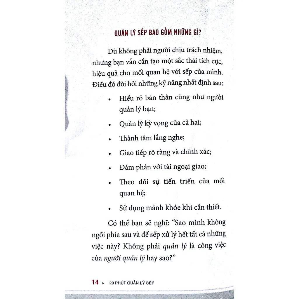 Ảnh Sách - 20 Phút quản lý sếp (Tái bản 2017, Alpha Books) 3