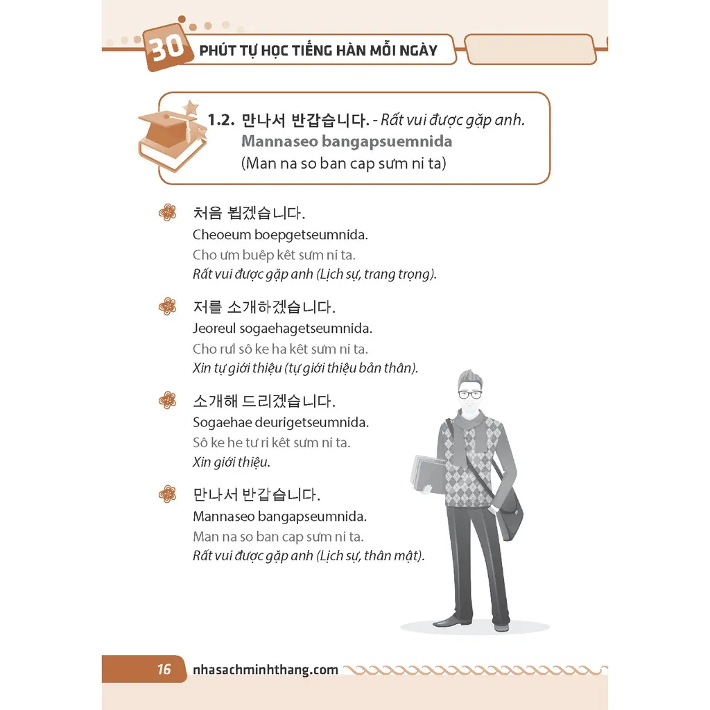 Ảnh Sách - 30 phút tự học tiếng Hàn mỗi ngày( bìa mềm) 4