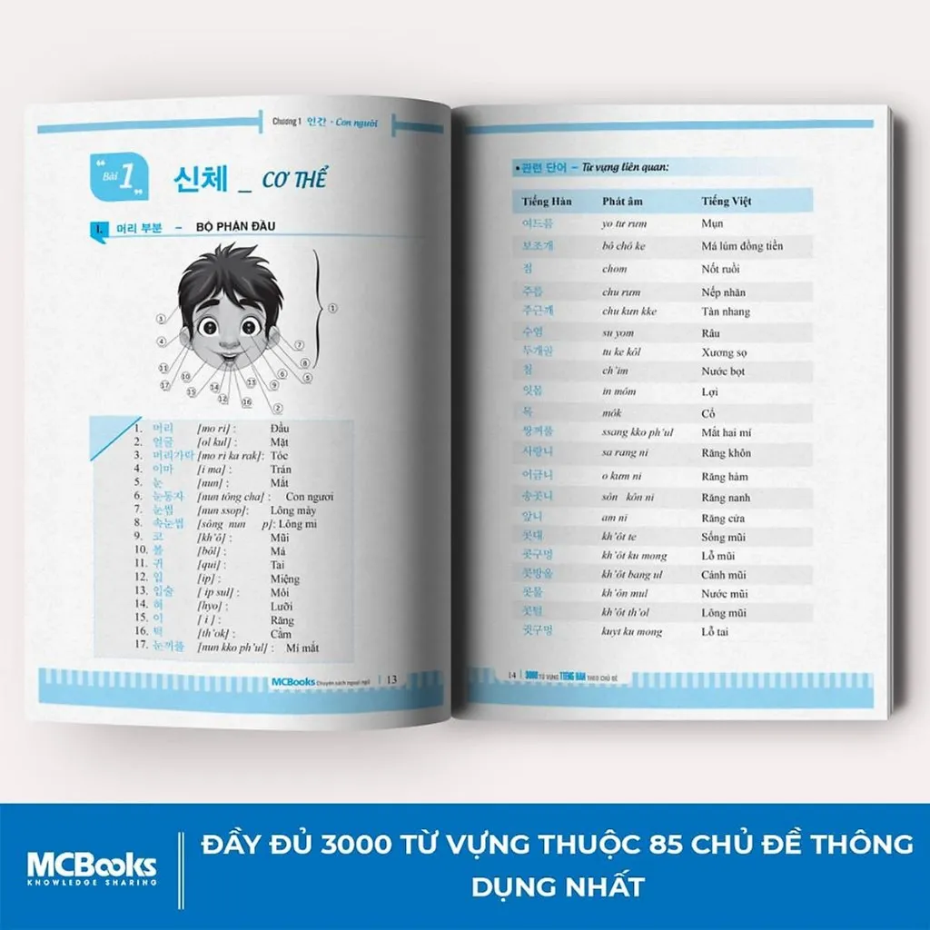 Ảnh Sách - 3000 Từ Vựng Tiếng Hàn Theo Chủ Đề MCBooks 2