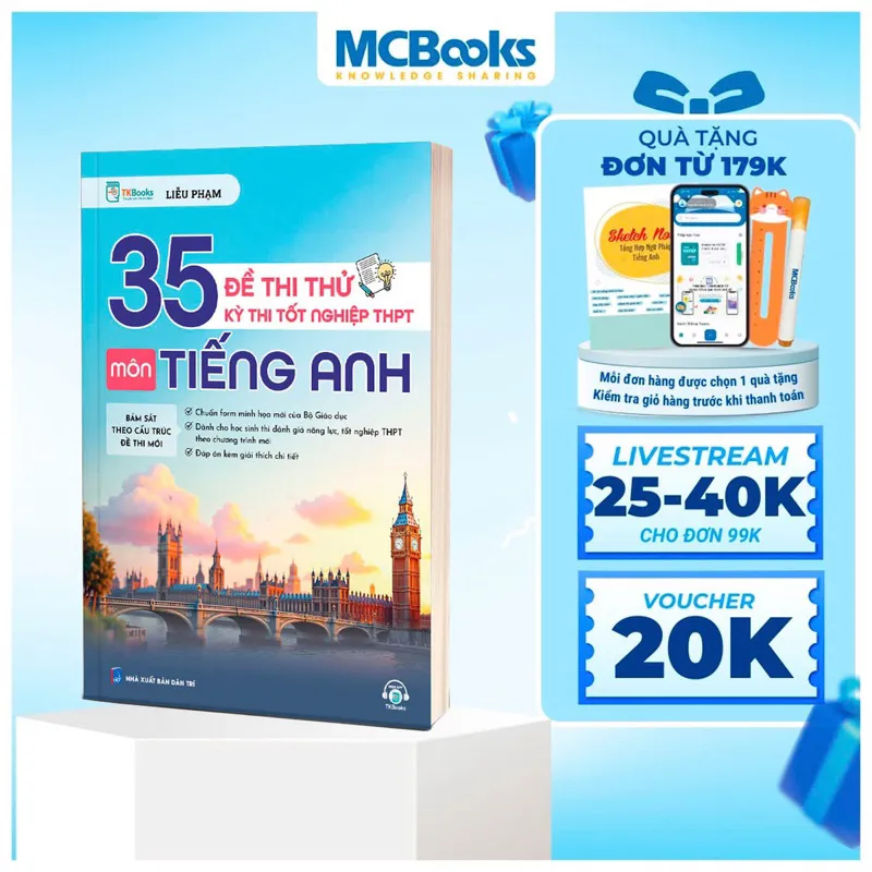 Ảnh Sách - 35 Đề Thi Thử Kỳ Thi Tốt Nghiệp THPT Môn Tiếng Anh 1
