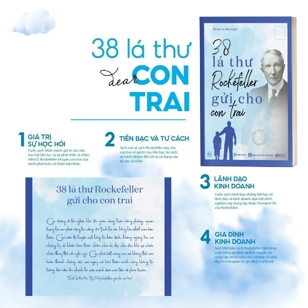 Ảnh Sách 38 Lá Thư Rockefeller Gửi Cho Con Trai Nuôi Dạy Rèn Con Bizbooks Biên Soạn Phát Triển Bản Thân Newbooks 3