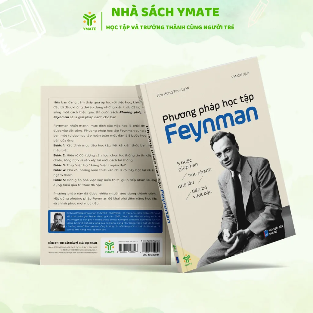 Ảnh - Sách 5 Phương Pháp Học Tập Feynman+ Đánh Thức Bản Năng Học Tập - Bộ Sách Học Tập - YMATE 2