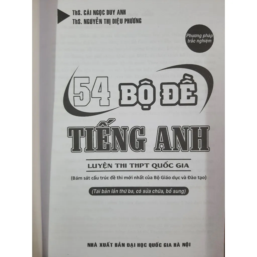 Ảnh Sách - 54 Bộ đề Tiếng Anh (Luyện thi THPT quốc gia) 2