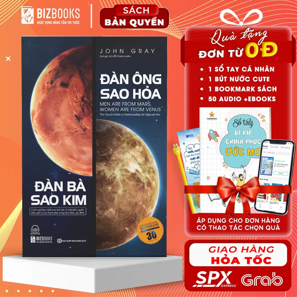 Ảnh Sách Đàn Ông Sao Hỏa Đàn Bà Sao Kim - Thấu Hiểu Phụ Nữ Đàn Ông Hay, Giữ Hạnh Phúc Gia Đình, Tình Yêu 1