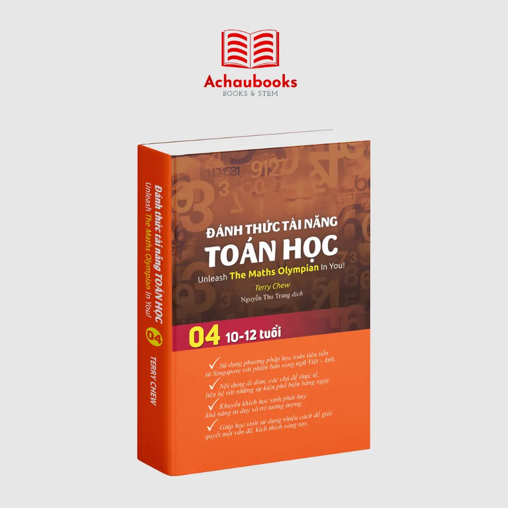 Ảnh Sách đánh thức tài năng toán học 4 Sách toán lớp 4 lớp 5 Bìa mềm 524 trang - Á Châu Books 1