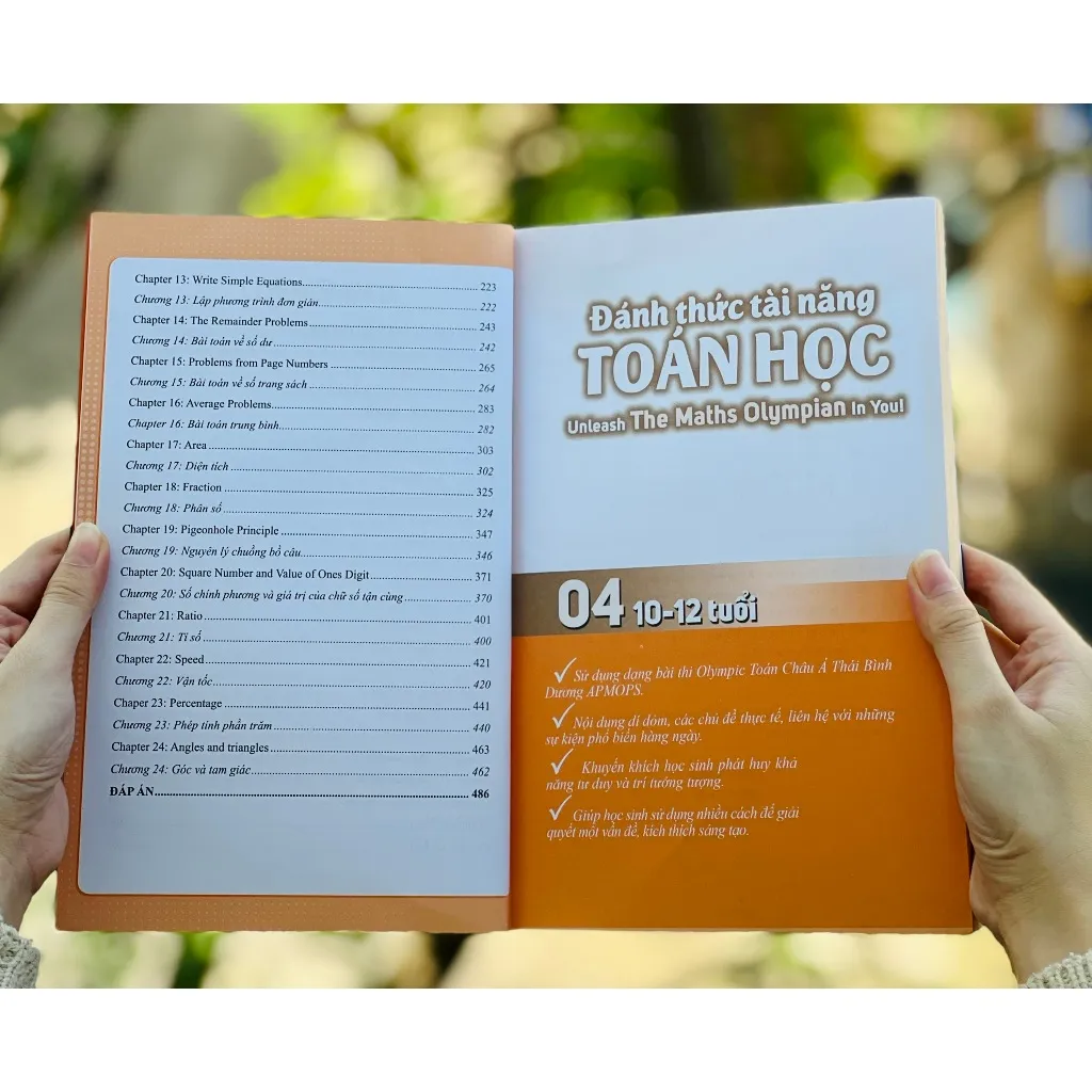 Ảnh Sách đánh thức tài năng toán học 4 Sách toán lớp 4 lớp 5 Bìa mềm 524 trang - Á Châu Books 4