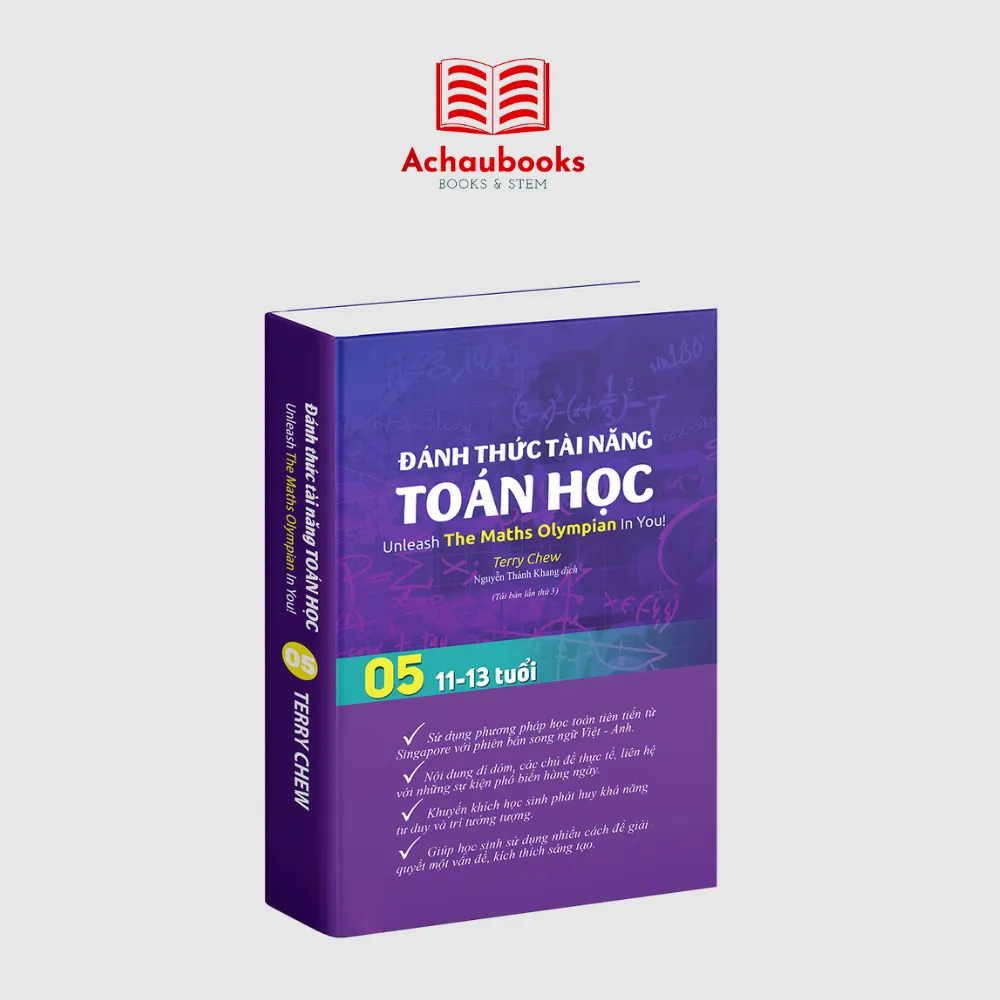 Ảnh Sách đánh thức tài năng toán học 5 sách toán lớp 5 lớp 6 bìa mềm 2 cuốn - Á Châu Books 1