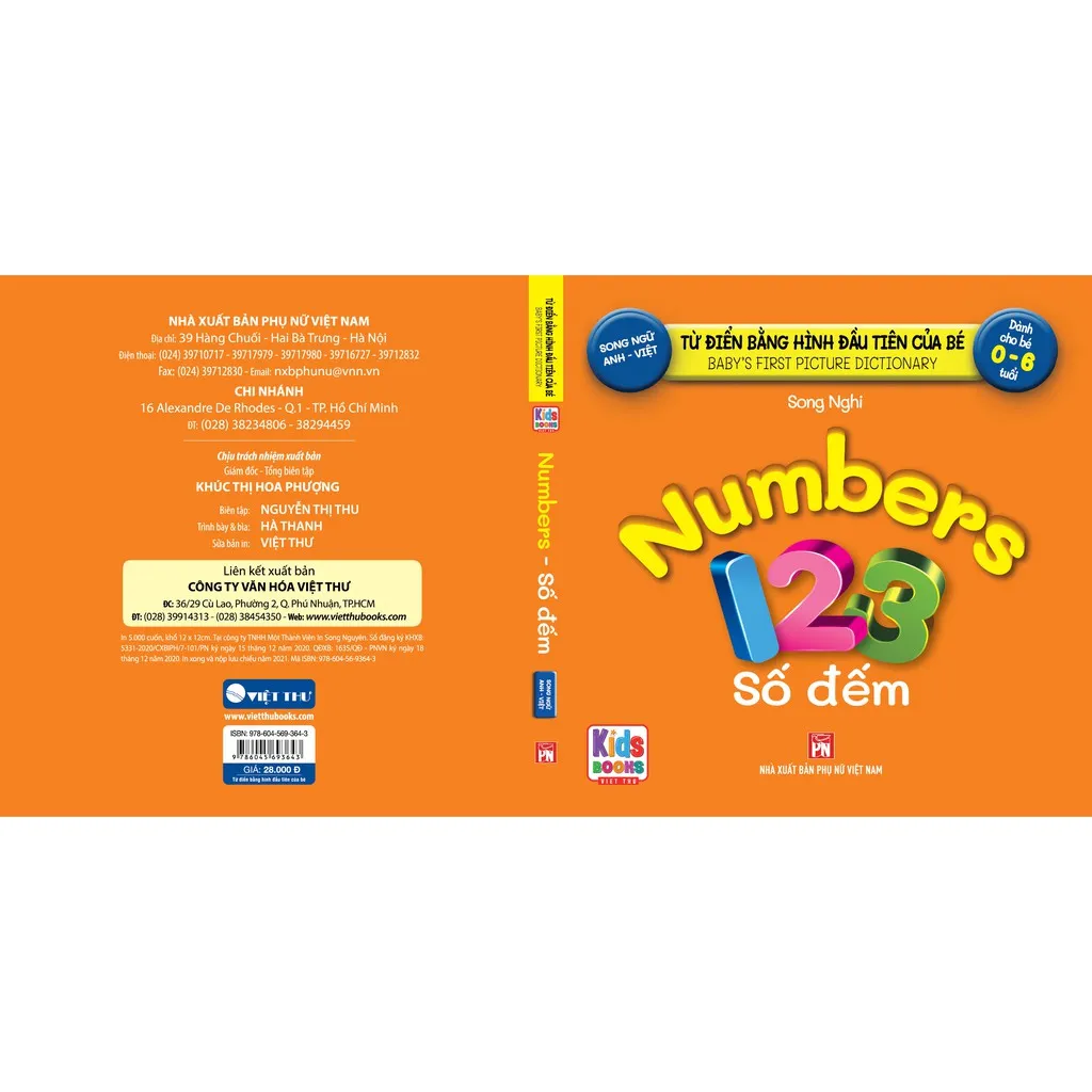 Ảnh Sách - Baby'S First Picture Dictionary - Từ Điển Bằng Hình Đầu Tiên Của Bé - Số Đếm - Number (Bìa Cứng) (VT) 3