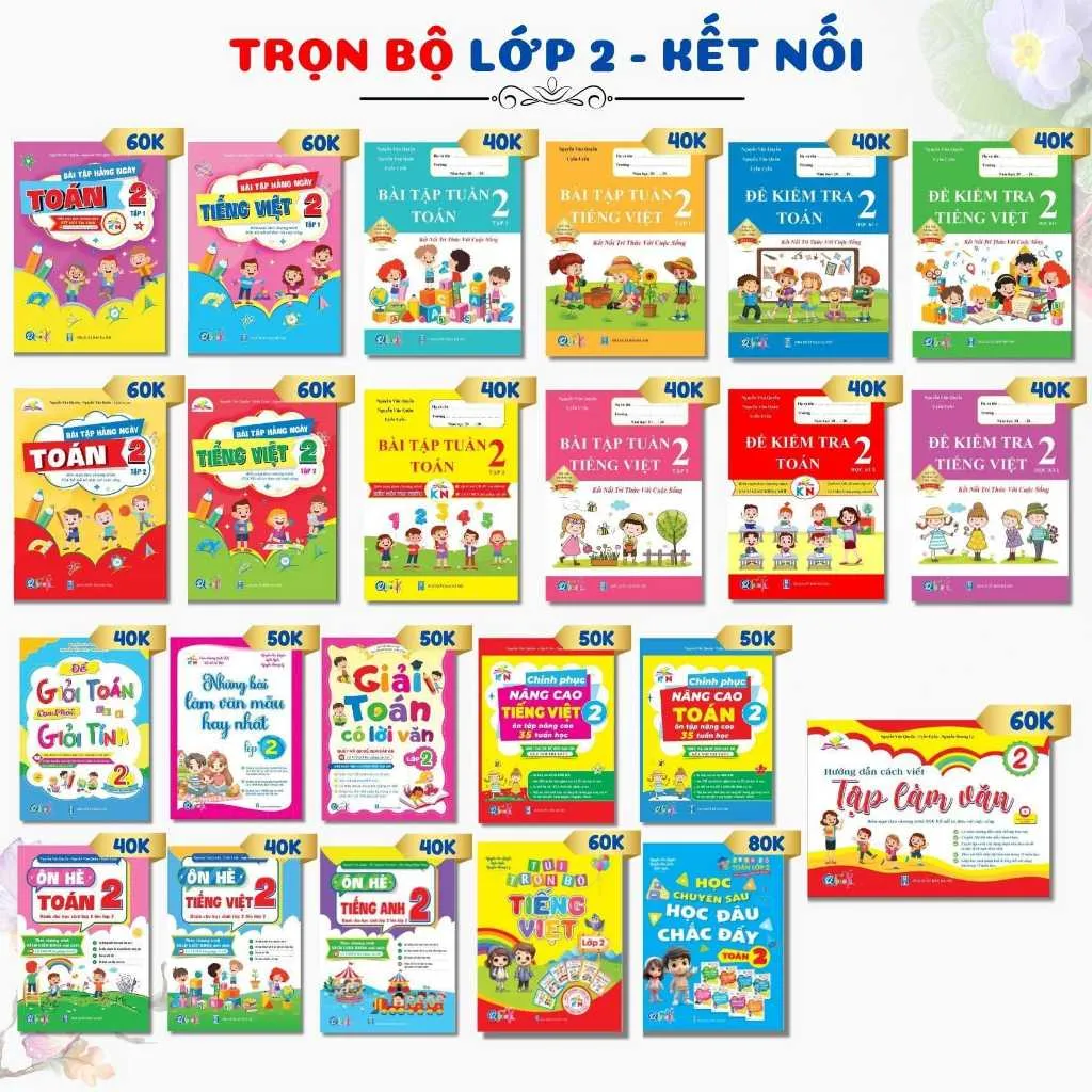 Ảnh Sách- Bài tập hàng ngày, Bài tập tuần, Đề Kiểm Tra Toán và Tiếng Việt Lớp 2- Kết nối tri thức với cuộc sống -Lẻ tuỳ chọn 1
