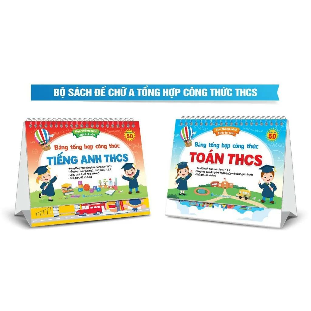 Ảnh Sách - Bảng Tổng Hợp Công Thức Toán THCS - Phiên Bản 5.0 2