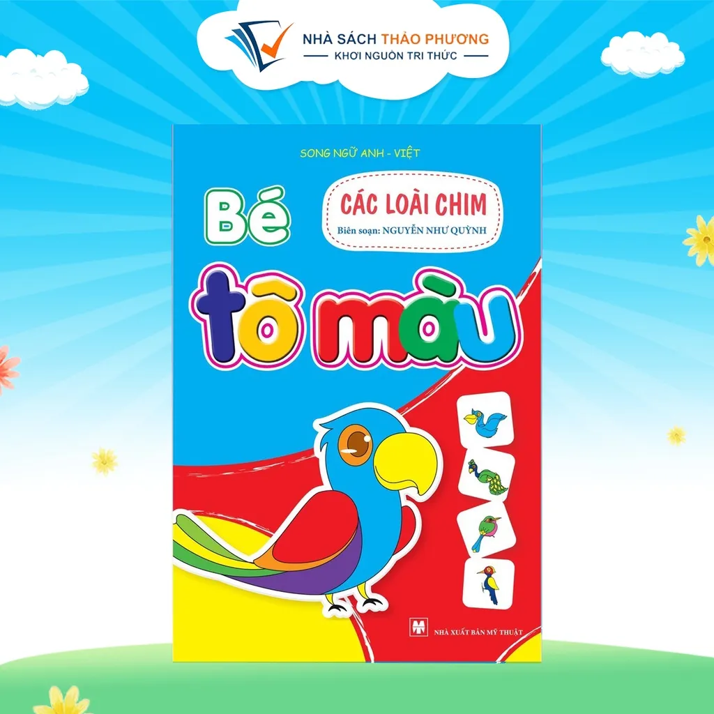 Ảnh Sách - Bé tô màu theo chủ đề song ngữ Anh Việt, tô màu sáng tạo 4