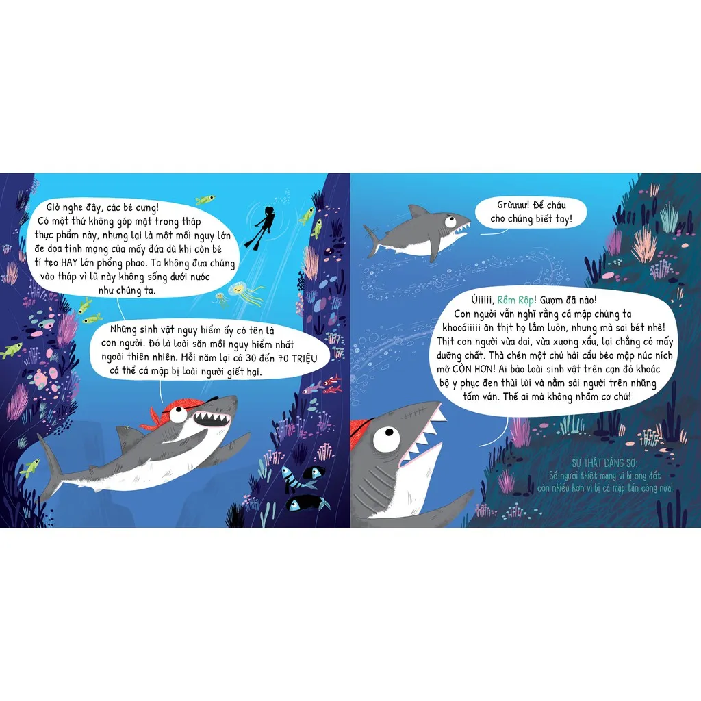 Ảnh Sách - Bí Kíp Sinh Tồn Của Loài Cá Mập Chân Chính - khoa học cho bé - Crabit Kidbooks 1