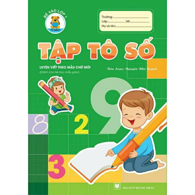 Ảnh Sách - Bộ 10 Quyển Tô Nét Cơ Bản, Tô Chữ, Tô Số - Làm Quen Chữ Cái / Chữ Số ( Chuẩn Bị Vào Lớp 1 ) 3