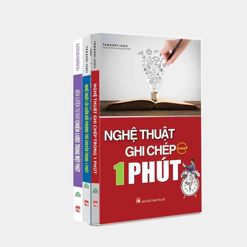 Ảnh Sách Bộ 3 Cuốn Luyện não trong 1 Phút: Nghệ Thuật Ghi Chép, Rèn Luyện Tư Duy Chiến Lược và Lôi Cuốn Đối Phương 1