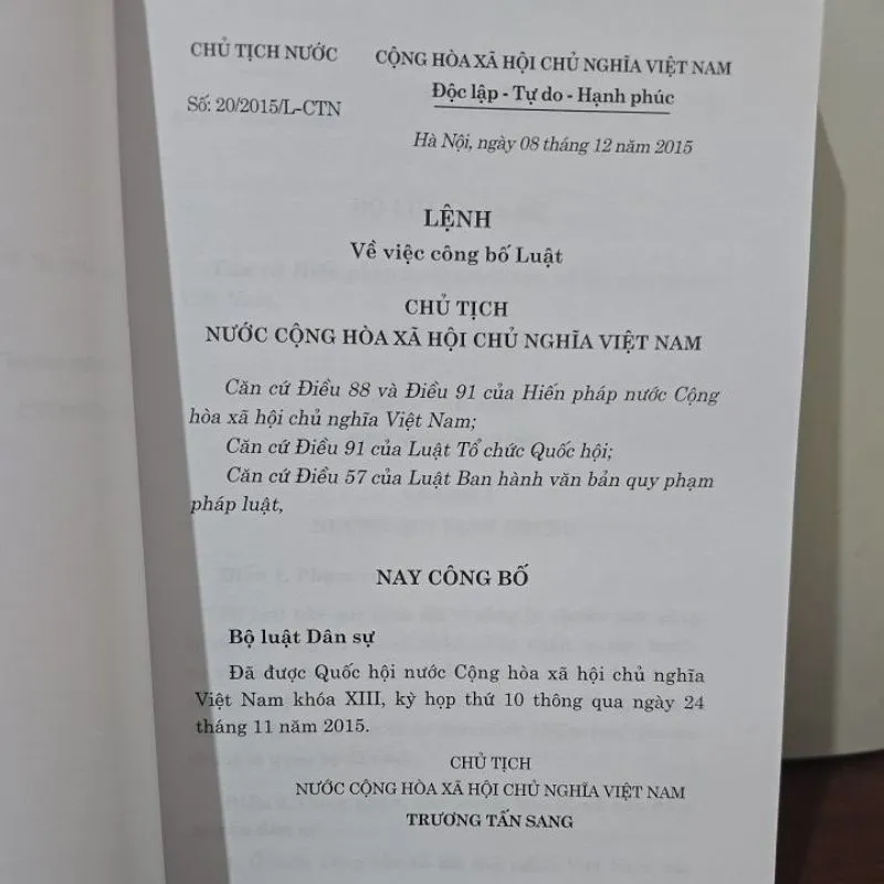 Ảnh Sách - Bộ Luật Dân Sự (hiện hành) 4
