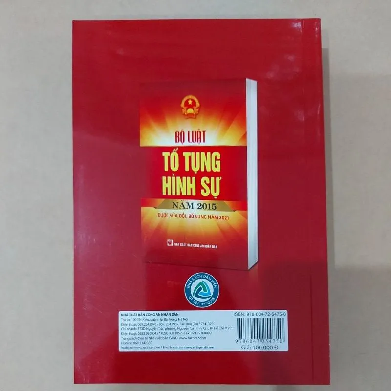 Ảnh Sách - Bộ luật Hình sự năm 2015 sửa đổi, bổ sung 2017 2