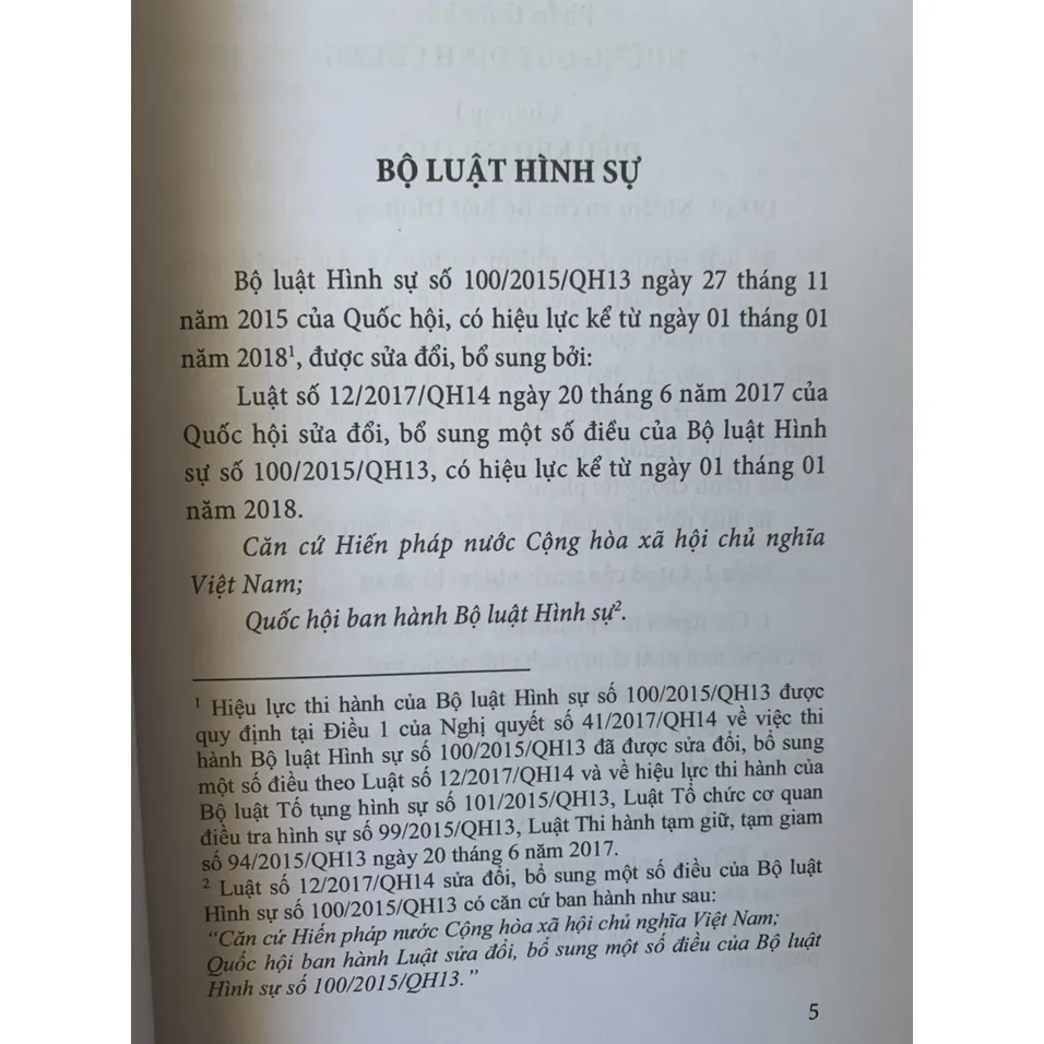 Ảnh Sách - Bộ luật hình sự năm 2015 (sửa đổi, bổ sung năm 2017) 2