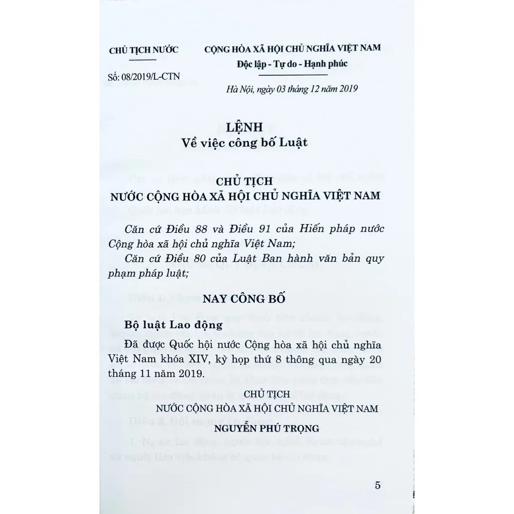 Ảnh Sách - Bộ Luật Lao Động (Hiện Hành) 1