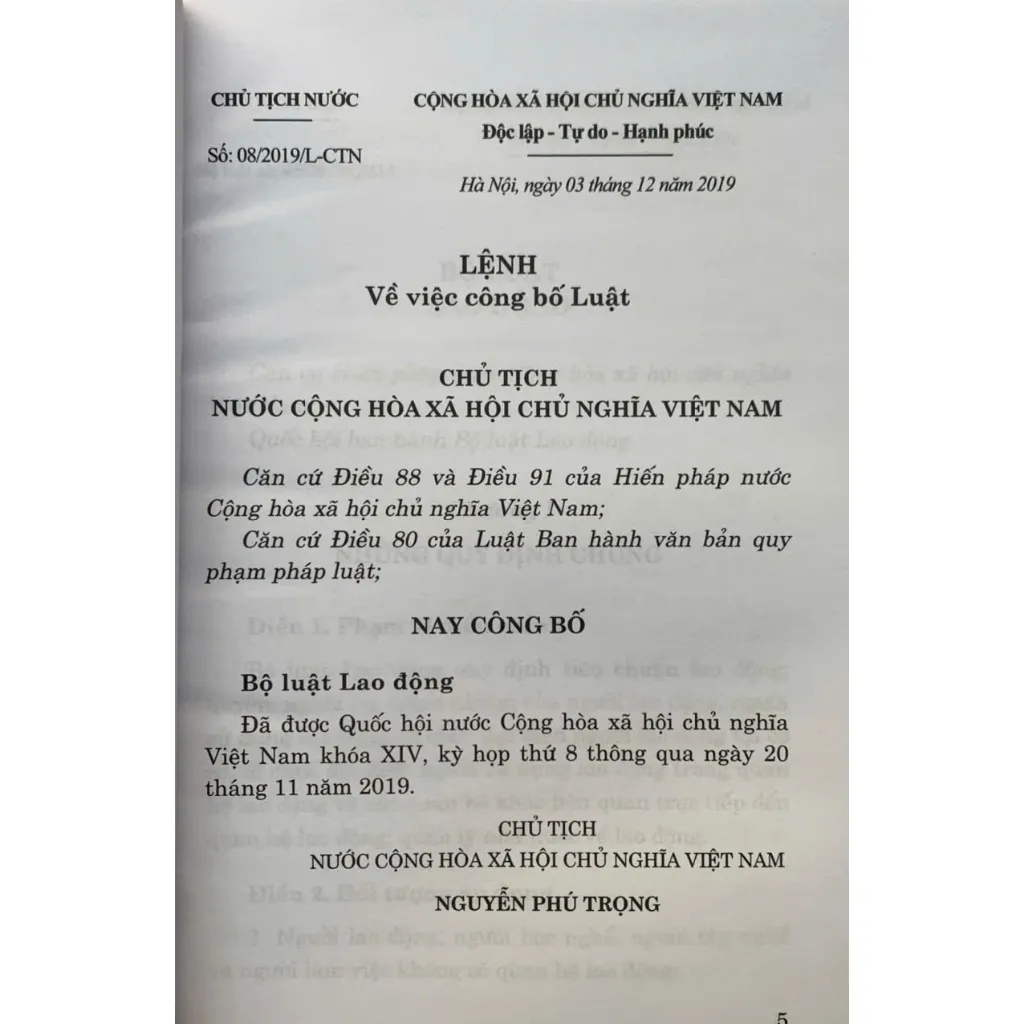 Ảnh Sách- Bộ luật lao động (Hiện hành) 2