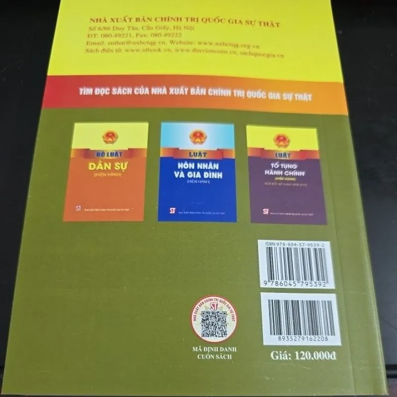 Ảnh Sách - Bộ luật tố tụng dân sự (Hiện hành) (NXB Chính trị quốc gia Sự thật) 3