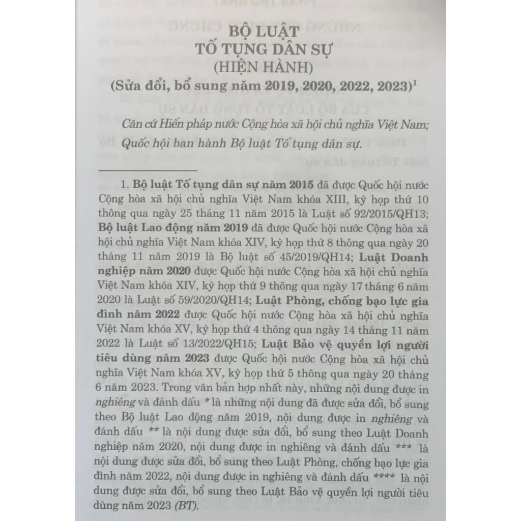 Ảnh Sách - Bộ luật tố tụng dân sự (hiện hành) (sửa đổi, bổ sung năm 2019, 2020, 2022, 2023) 4