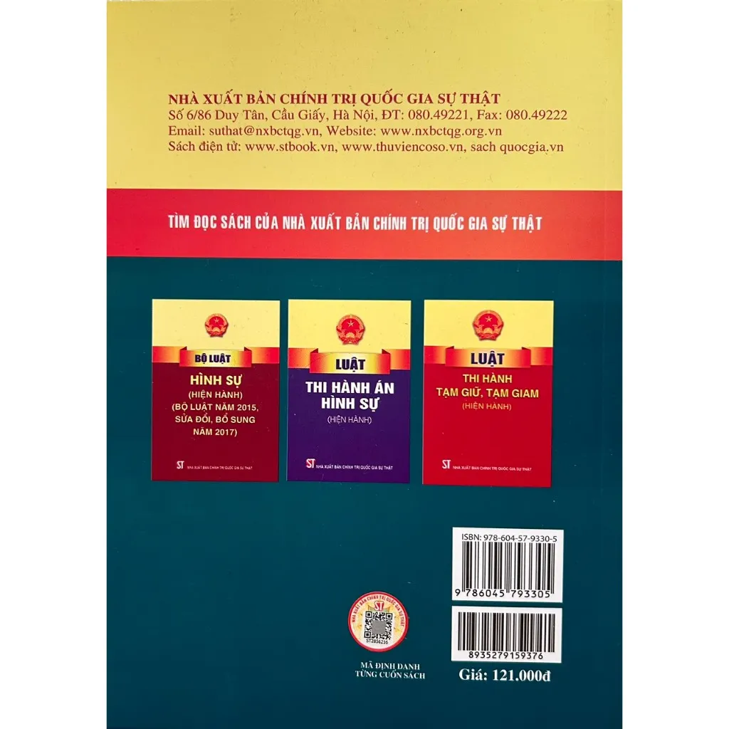 Ảnh Sách Bộ Luật Tố Tụng Hình Sự (Hiện Hành) (Sửa Đổi, Bổ Sung 2021) 1
