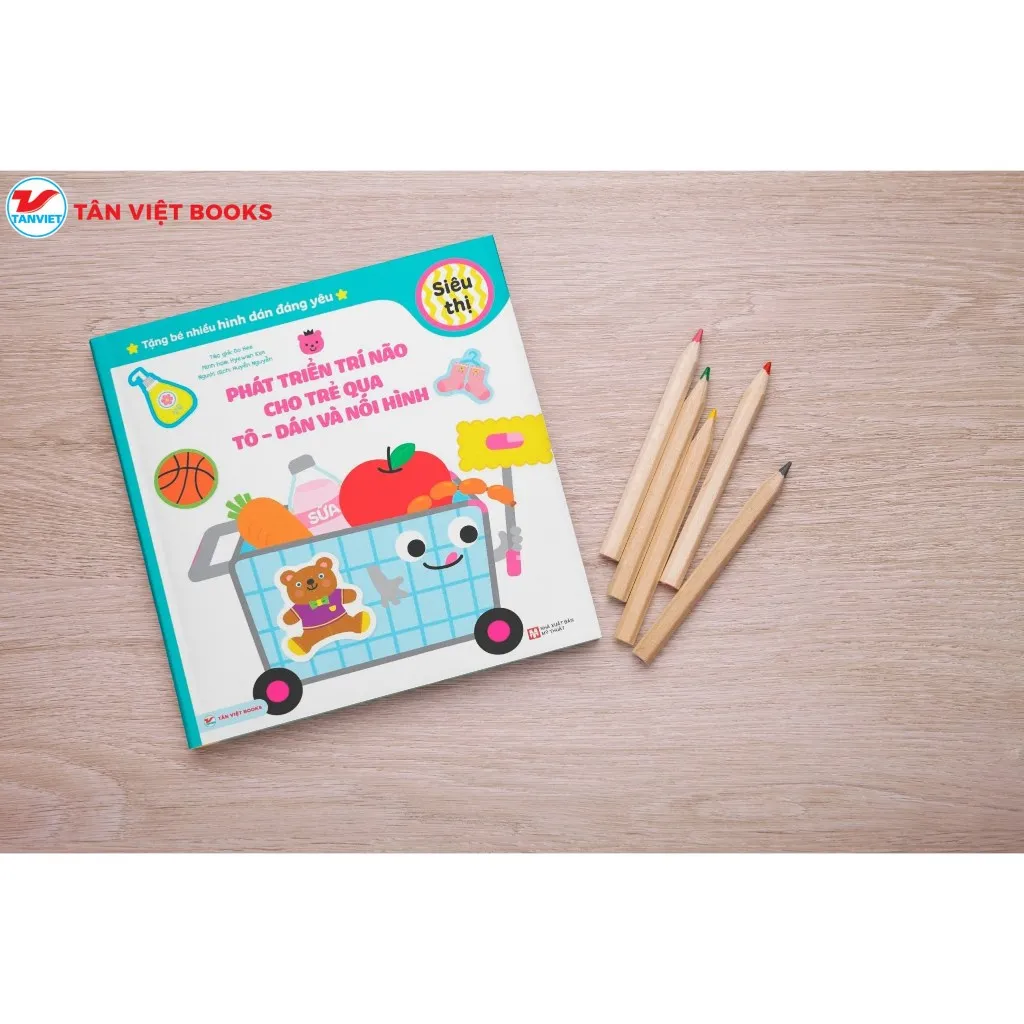 Ảnh Sách - Bộ sách Phát triển trí não cho trẻ qua Tô - Dán và Nối Hình (Tân Việt Books) 2