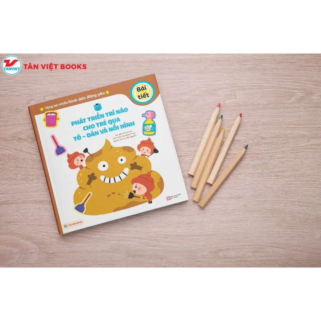 Ảnh Sách - Bộ sách Phát triển trí não cho trẻ qua Tô - Dán và Nối Hình (Tân Việt Books) 3