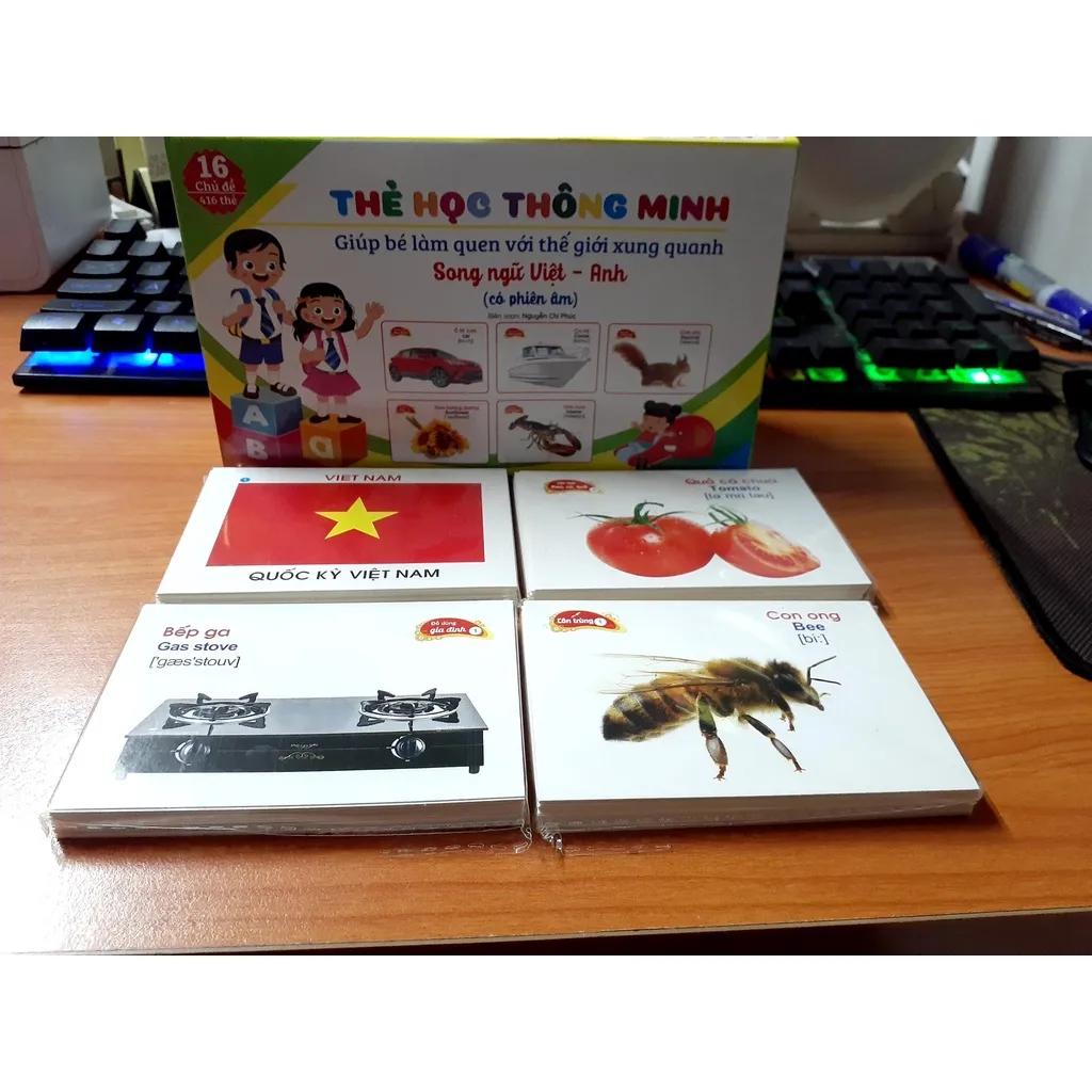 Ảnh Sách - Bộ Thẻ Học Song Ngữ Thông Minh 16 Chủ Đề, 416 Thẻ Cho Bé 3