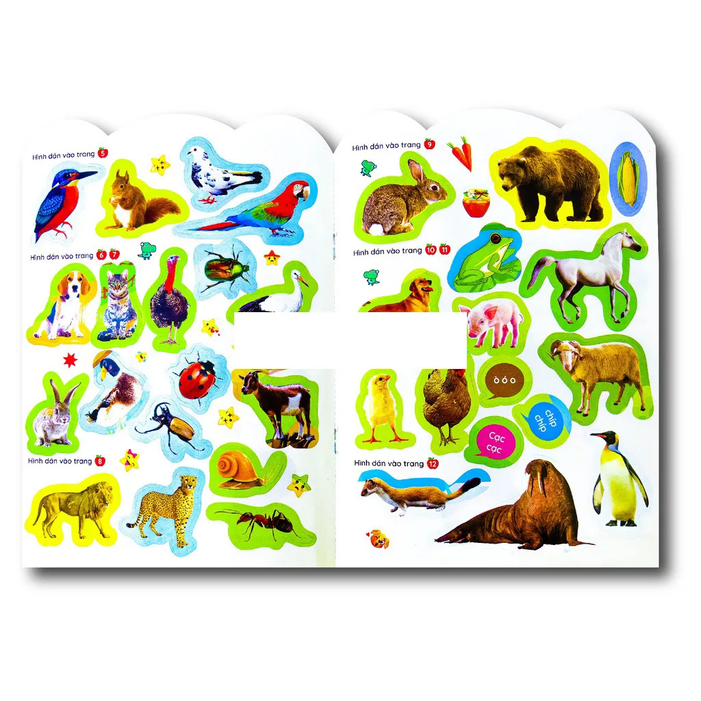 Ảnh sách - bóc dán thông minh song ngữ việt anh dành cho trẻ từ 2-6 tuổi (bộ 6 cuốn) - sticker Bóc Dán 2