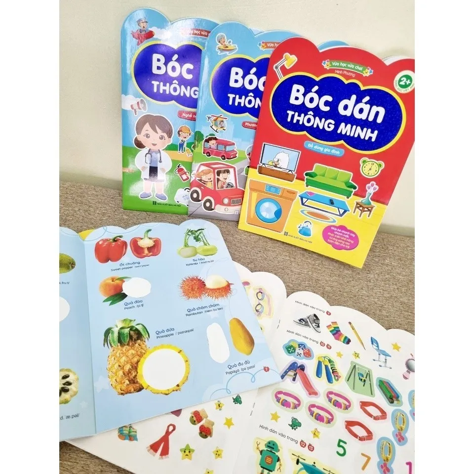 Ảnh sách - bóc dán thông minh song ngữ việt anh dành cho trẻ từ 2-6 tuổi (bộ 6 cuốn) - sticker Bóc Dán 4