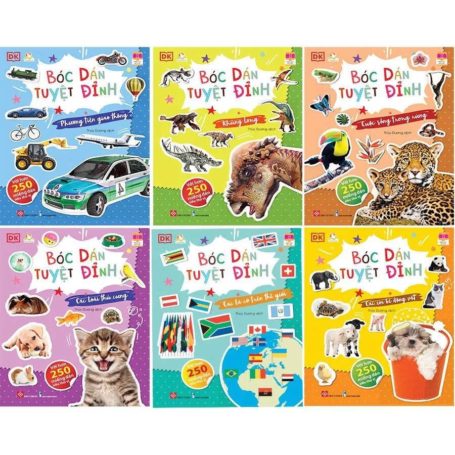 Ảnh Sách - Bóc dán tuyệt đỉnh - bộ 6 cuốn - mã lẻ lựa chọn 1