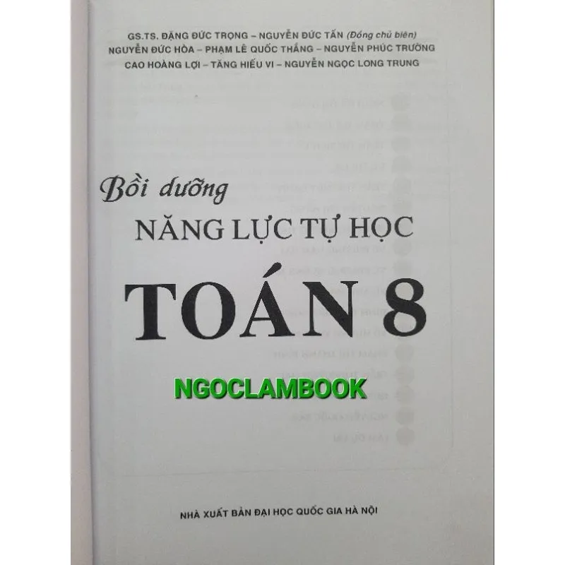 Ảnh Sách - Bồi dưỡng năng lực tự học Toán 8 2