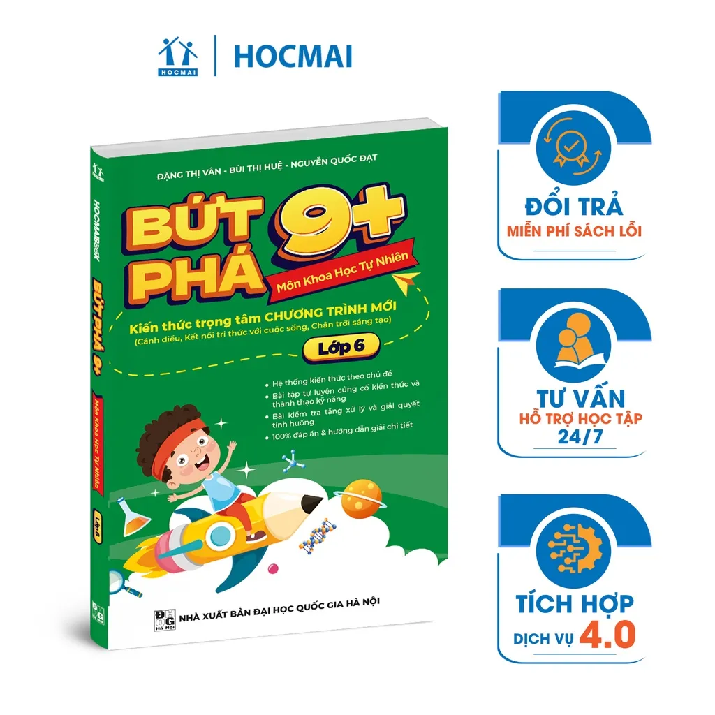 Ảnh Sách Bứt phá 9+ lớp 6 môn Khoa Học Tự Nhiên (Theo chương trình SGK mới). Bí kíp giúp con đạt toàn điểm 9,10 trên lớp 2