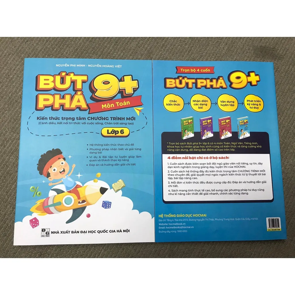Ảnh Sách Bứt phá 9+ lớp 6 môn Toán (Theo chương trình SGK mới). Bí kíp giúp con đạt toàn điểm 9,10 trên lớp 2