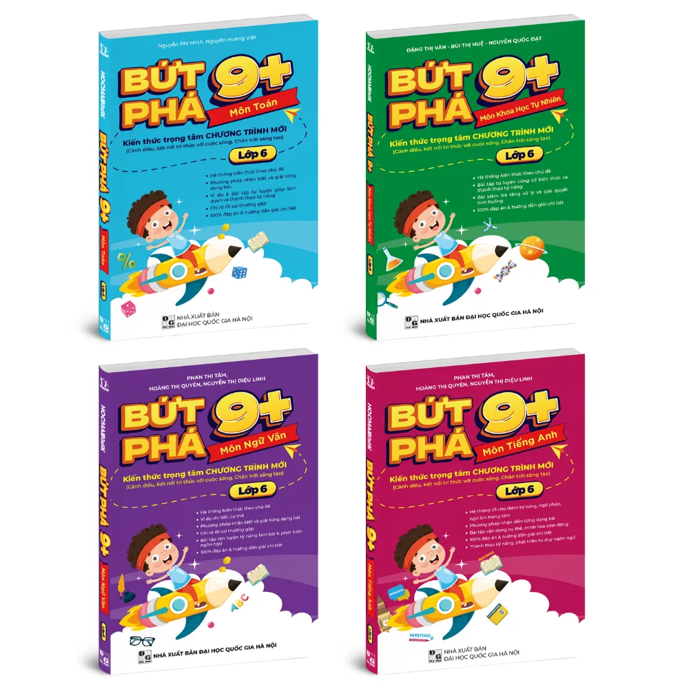 Ảnh Sách Bứt Phá 9+ Lớp 6 môn Toán, Văn, Anh, Khoa học tự nhiên (Theo chương trình SGK mới) 2