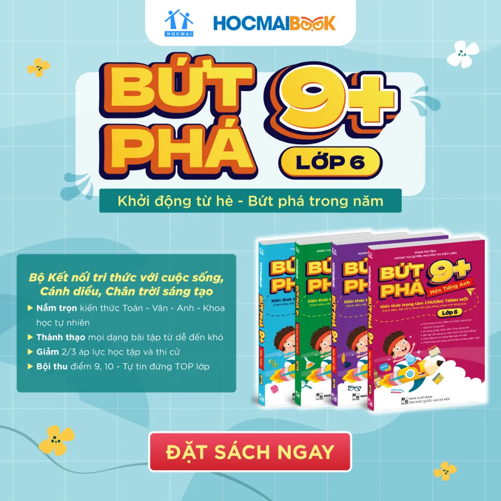 Ảnh Sách Bứt Phá 9+ Lớp 6 môn Toán, Văn, Anh, Khoa học tự nhiên (Theo chương trình SGK mới) 3