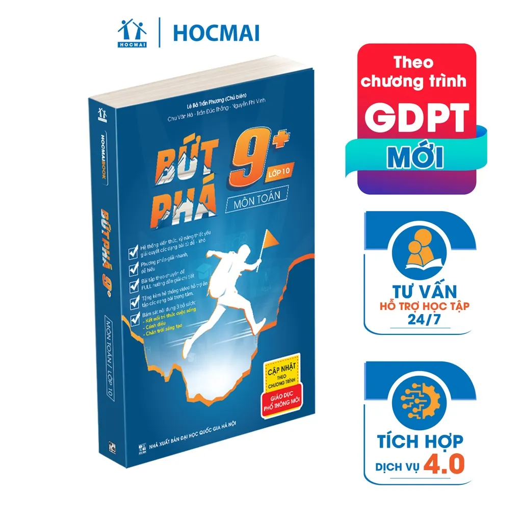 Ảnh Sách - Bứt phá 9+ môn Toán lớp 10 - Phòng luyện Topclass Toán hoặc Văn - Combo bứt phá điểm cao - HOCMAI 2