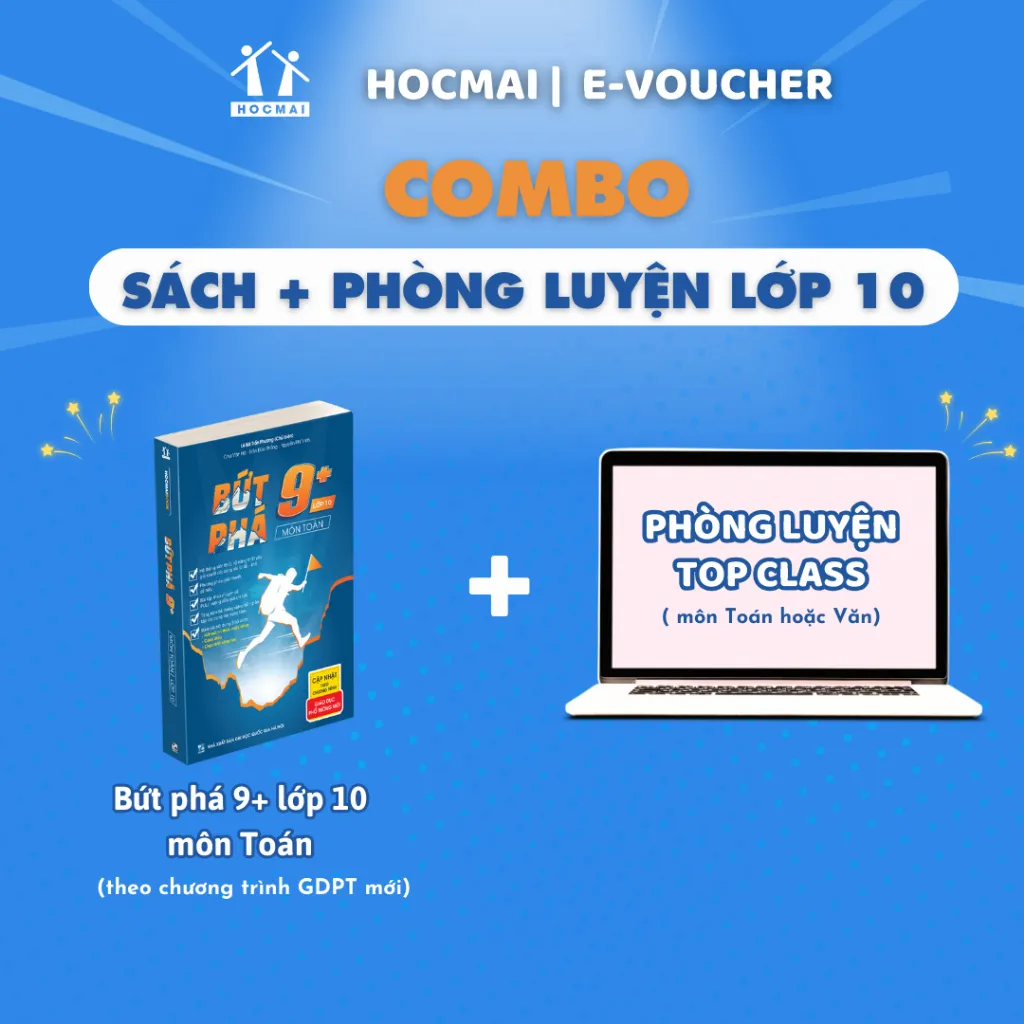 Ảnh Sách - Bứt phá 9+ môn Toán lớp 10 - Phòng luyện Topclass Toán hoặc Văn - Combo bứt phá điểm cao - HOCMAI 4
