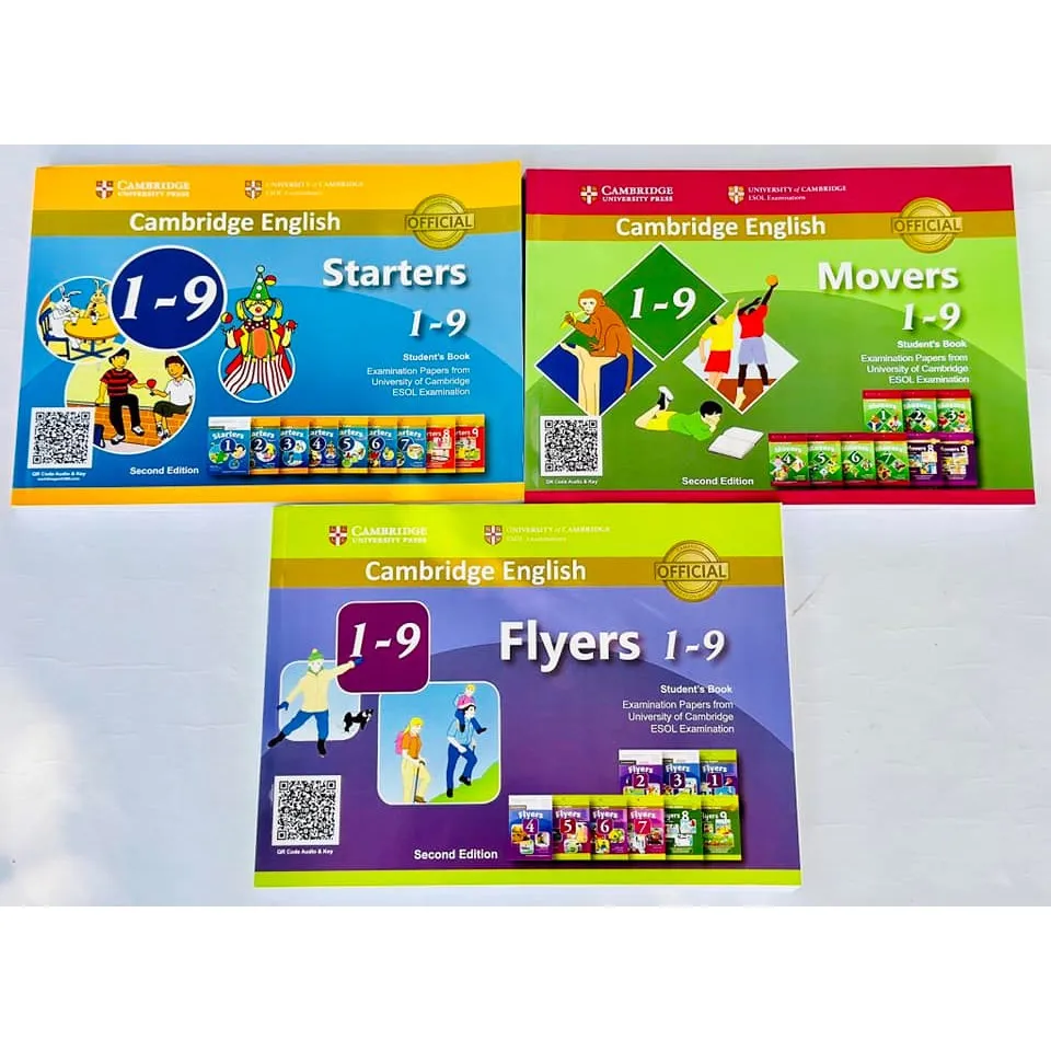 Ảnh Sách- Cambridge Starters, Movers, Flyers - in gộp 1-9 -Sách in màu 1