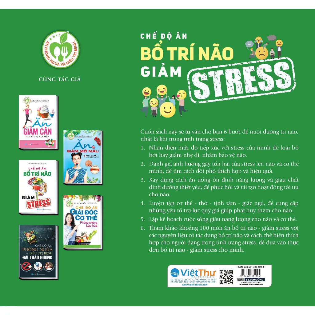 Ảnh Sách - Chế Độ Ăn Bổ Trí Não Giảm Stress 1