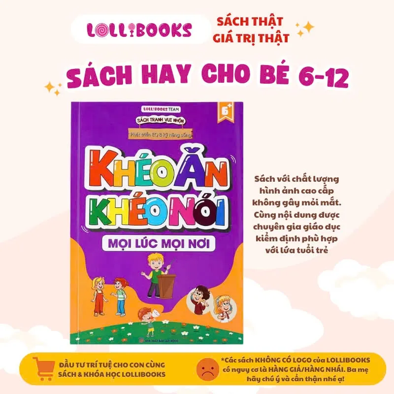 Ảnh Sách cho bé 6 tuổi đến 12 tuổi Khéo Ăn Khéo Nói cho con ứng xử thông minh qua hỏi đáp thú vị - LOLLIBOOKS CHÍNH HÃNG 1