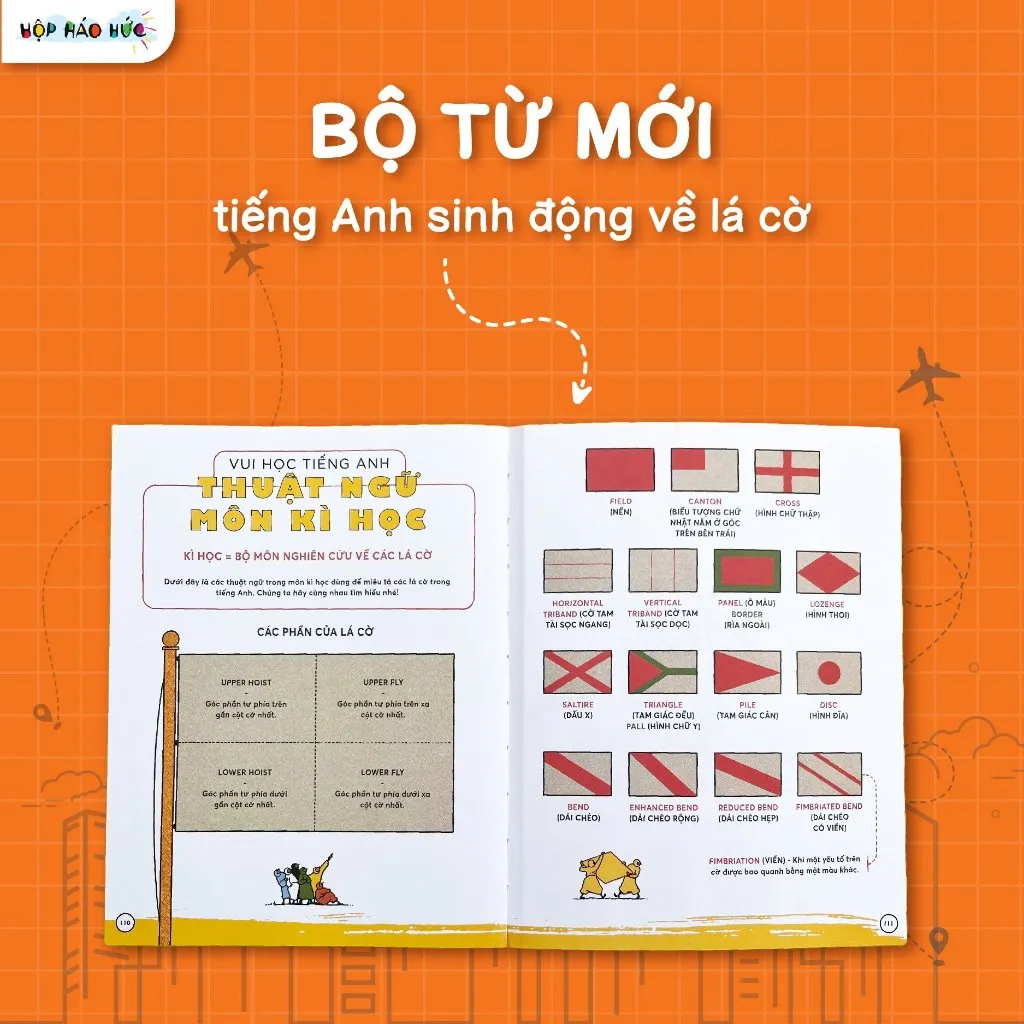 Ảnh Sách cho bé - Cuốn Phấp Phới Cờ Bay cho bé 6 - 10 tuổi giúp con cập nhật kiến thức về các lá quốc kỳ trên thế giới 4