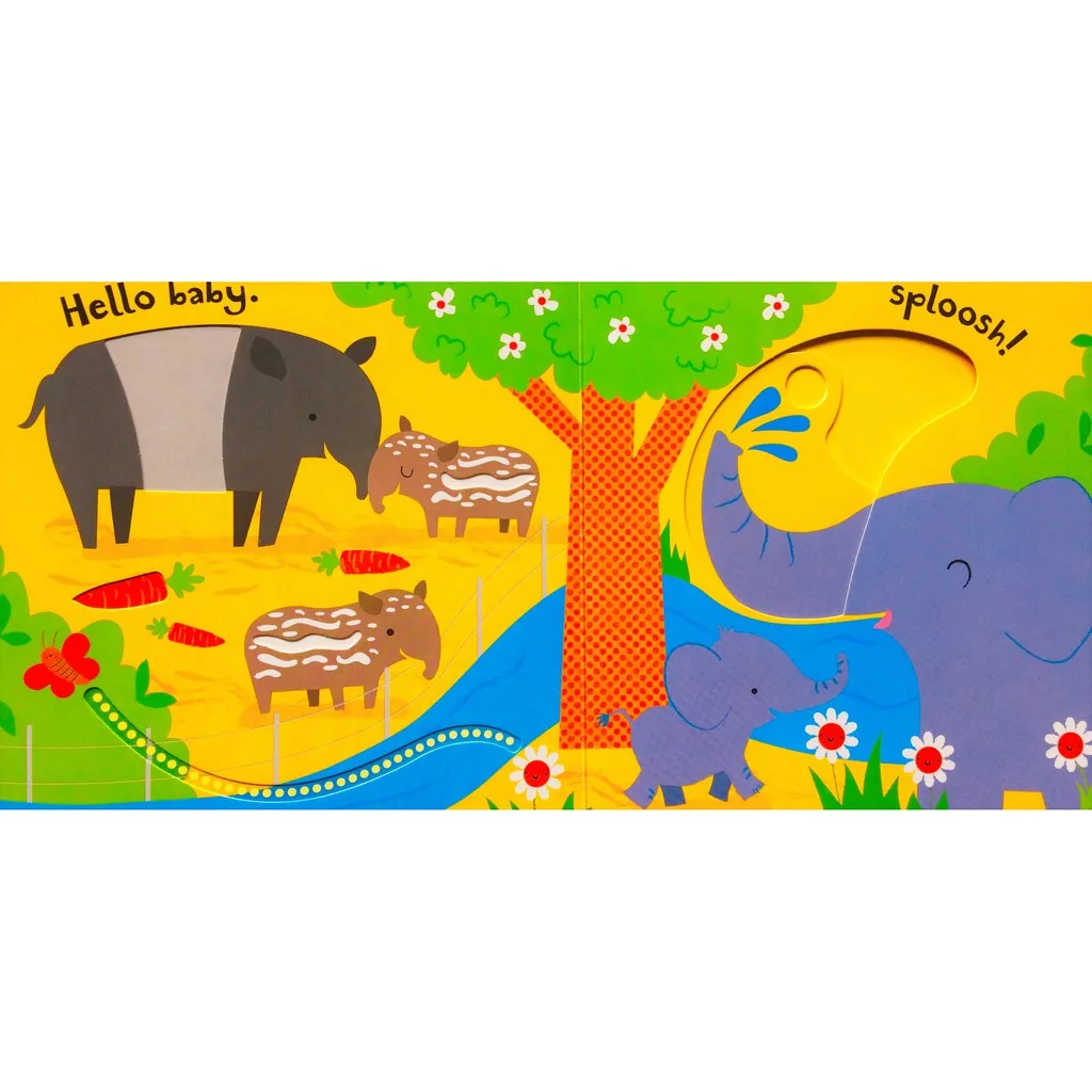 Ảnh Sách chuyển động chủ đề sở thú Baby's Very First Slide and See Zoo Usborne cho bé 1 tuổi trở lên 3
