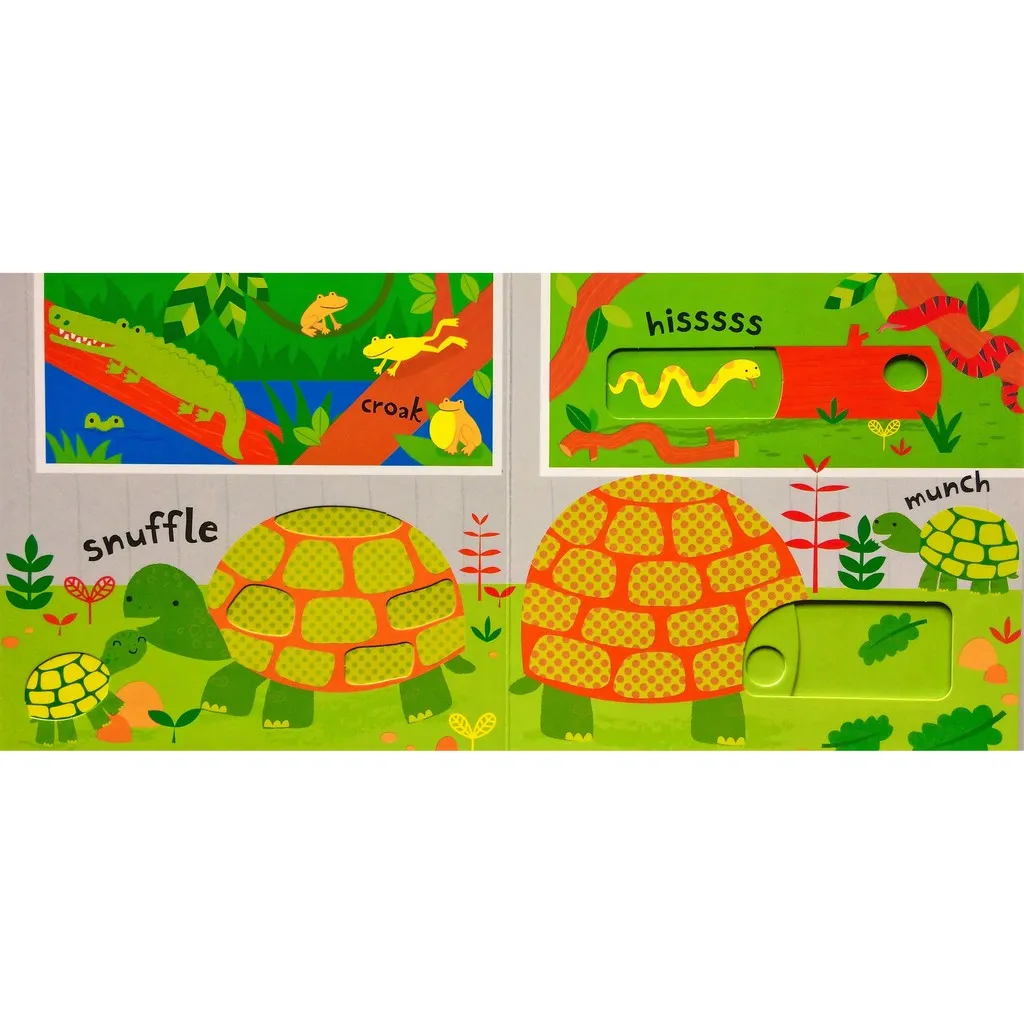 Ảnh Sách chuyển động chủ đề sở thú Baby's Very First Slide and See Zoo Usborne cho bé 1 tuổi trở lên 4