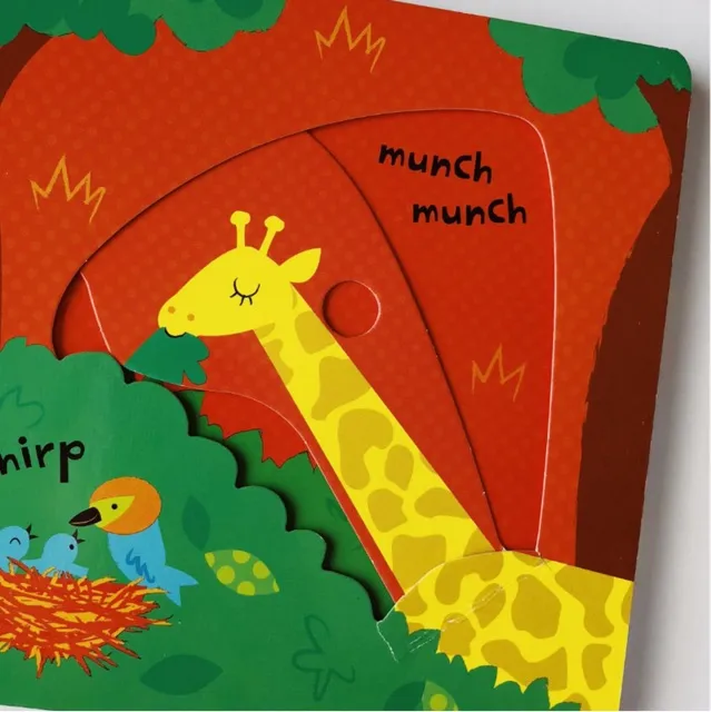 Ảnh Sách chuyển động thông minh động vật Baby's Very First Slide and See Animals Usborne cho bé 1 tuổi trở lên 3