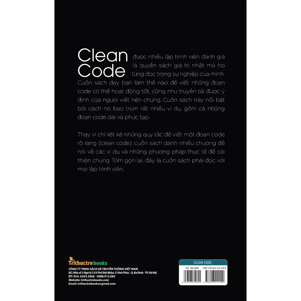 Ảnh Sách Clean code - Mã sạch và con đường trở thành lập trình viên giỏi 2