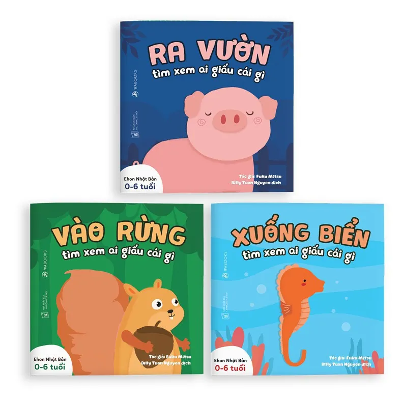 Ảnh Sách - Combo 11 cuốn Ehon cho bé từ 0 - 6 tuổi - Ai giấu cái gì - Buồn ngủ ơi là buốn ngủ - Bạn là ai vậy? 2