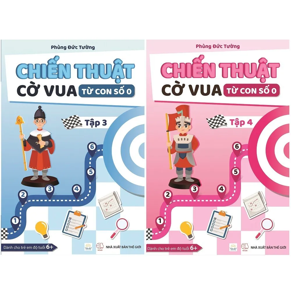 Ảnh Sách - combo 2 cuốn Chiến thuật cờ vua từ con số 0 - Tập 3 và Tập 4 1