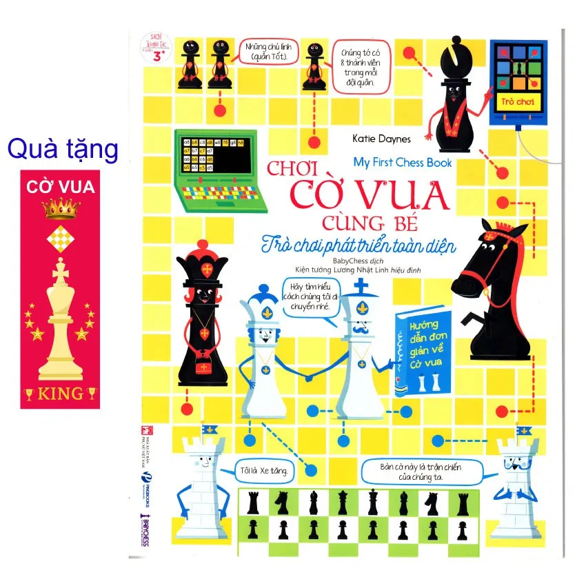 Ảnh Sách - Combo 2 cuốn dạy học CHƠI CỜ VUA CÙNG BÉ, giúp phát triển tư duy, trí thông minh cho trẻ em (tặng 2 bookmark) 2